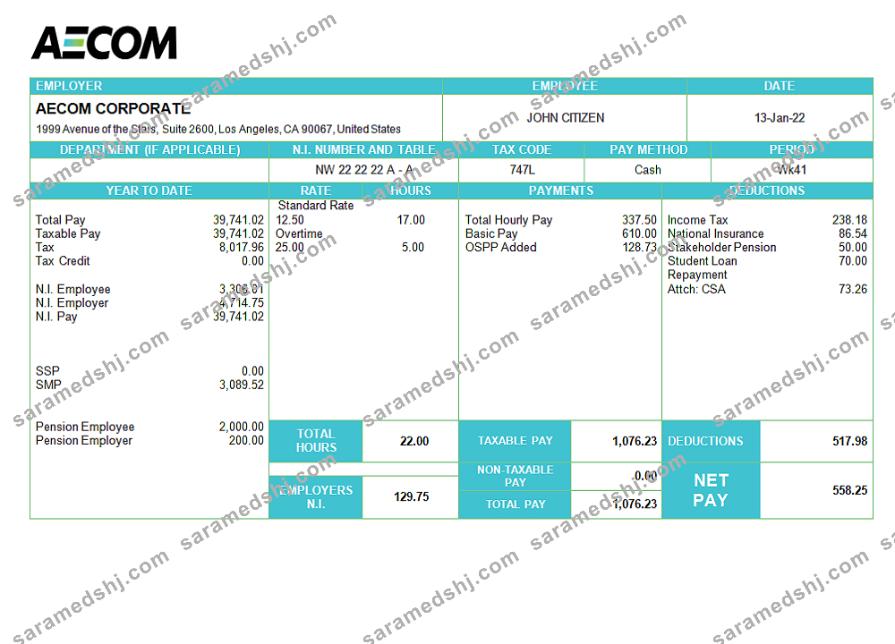 USA AECOM construction company